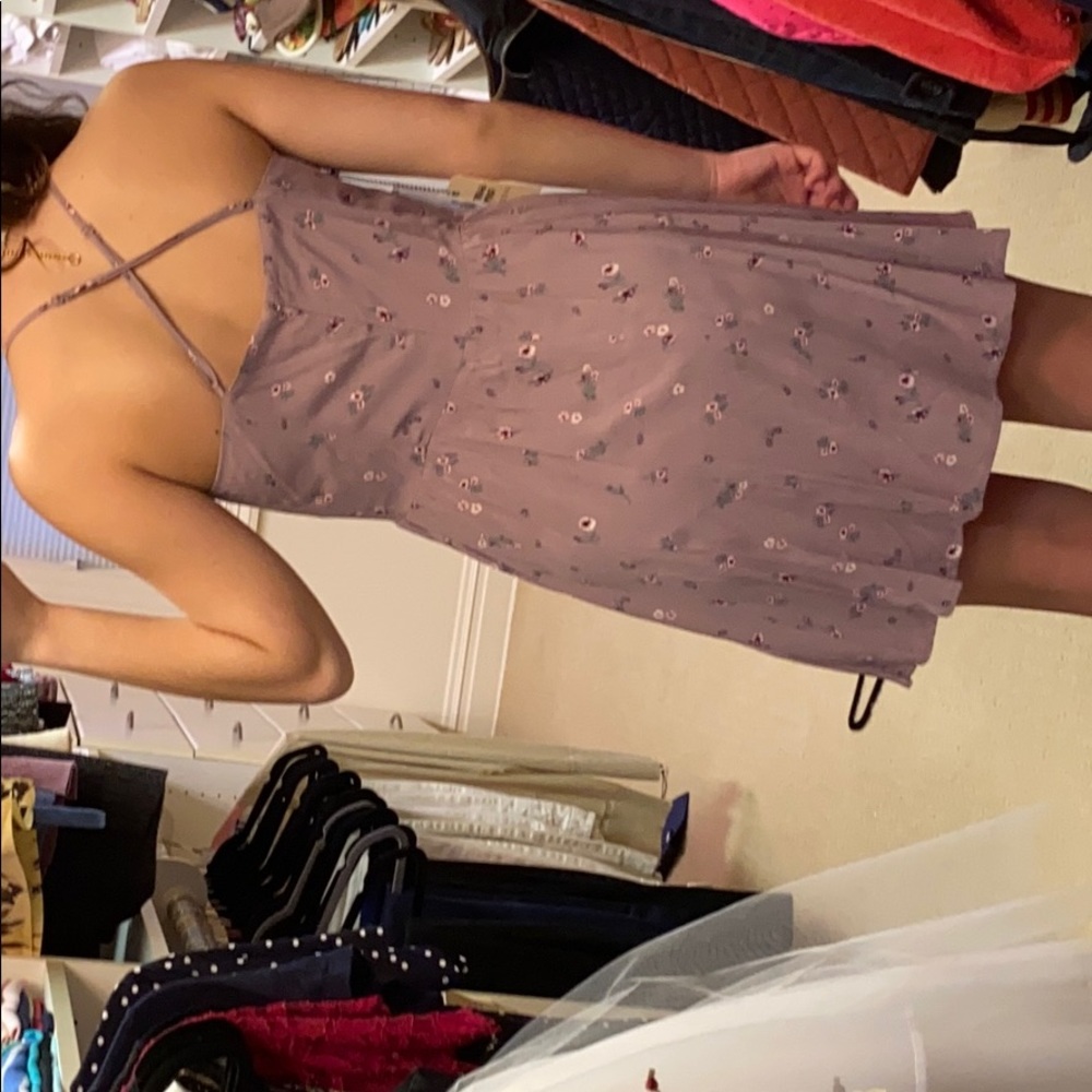 Purple floral summer dress - Picture 2 of 4